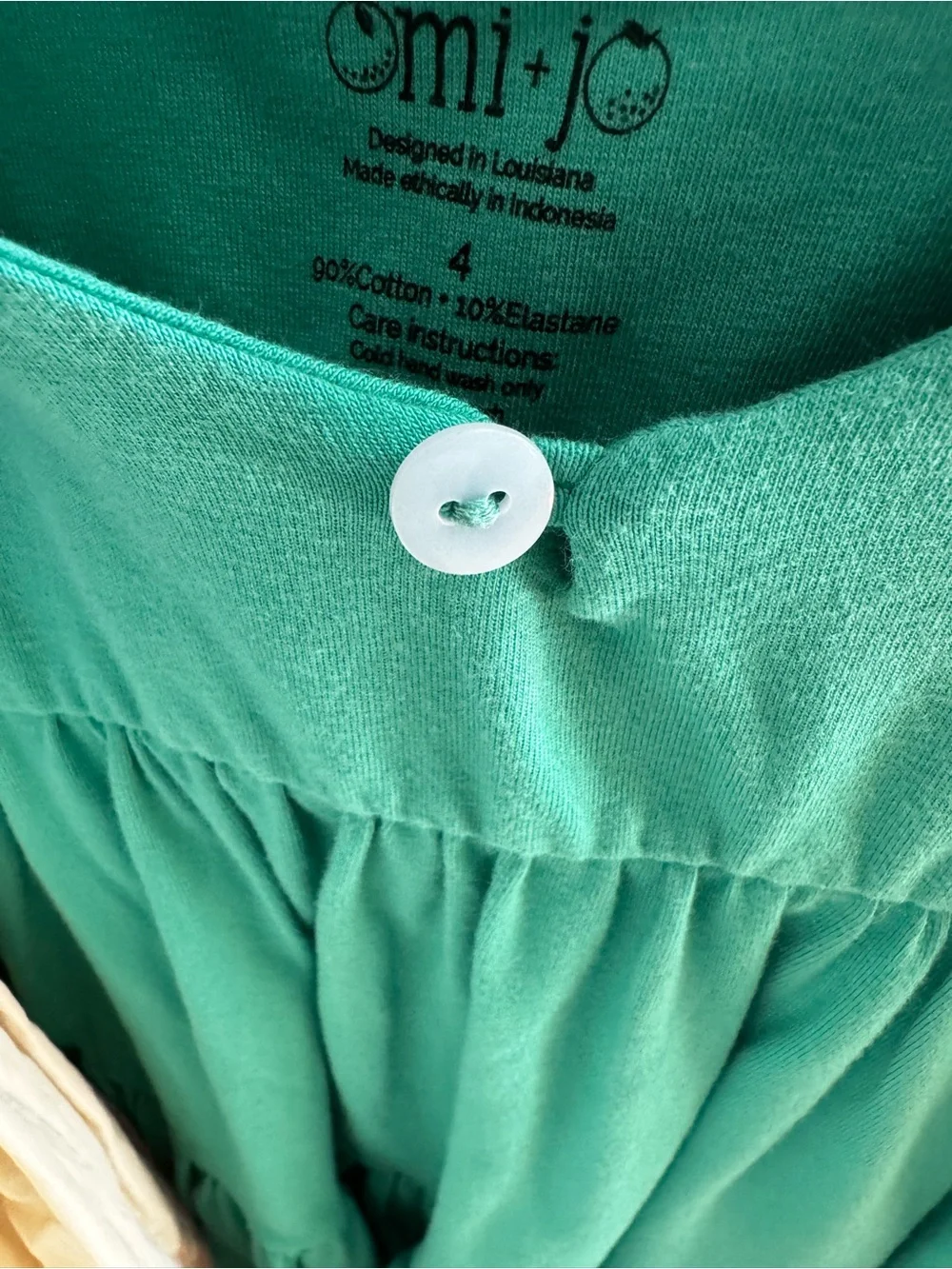 Omi Jo WDW 4T Flutter Cap Sleeve Keyhole Button Tiered Skirt Dress Girls size 4